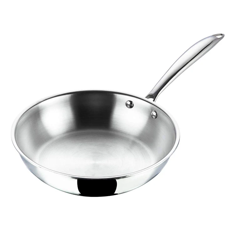 High Quality Durable Stainless Steel Frying Pan Stainless Steel Fry Pan With Lid For Sale