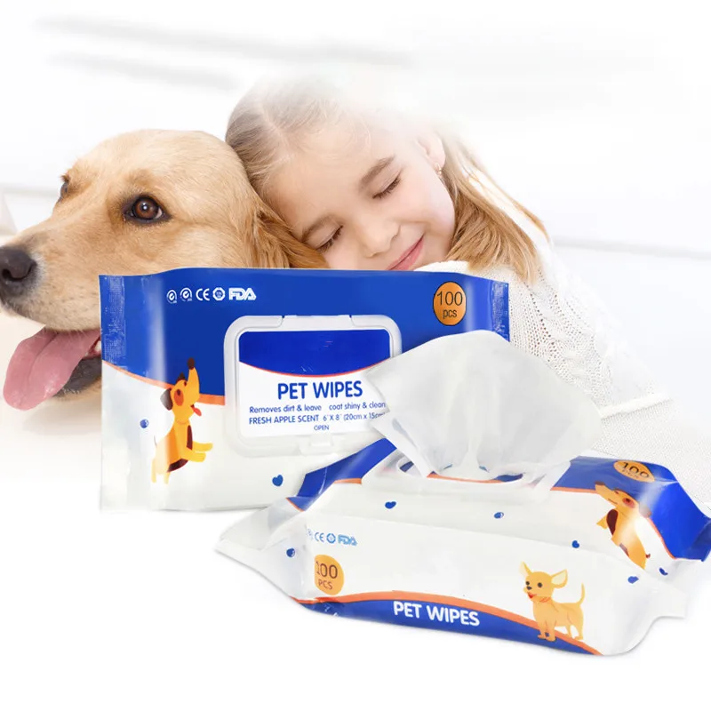Оптовая продажа с фабрики влажные салфетки для домашних животных oem салфетки для глаз для собак