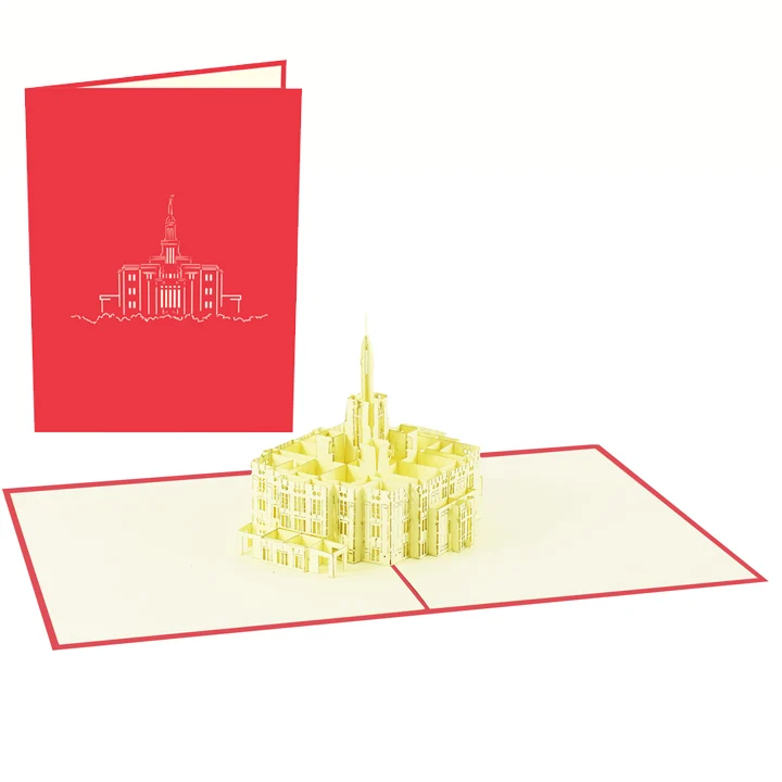 The Payson Utah Temple amazing cheap 3D Pop-up greeting card Wholesale Vietnam