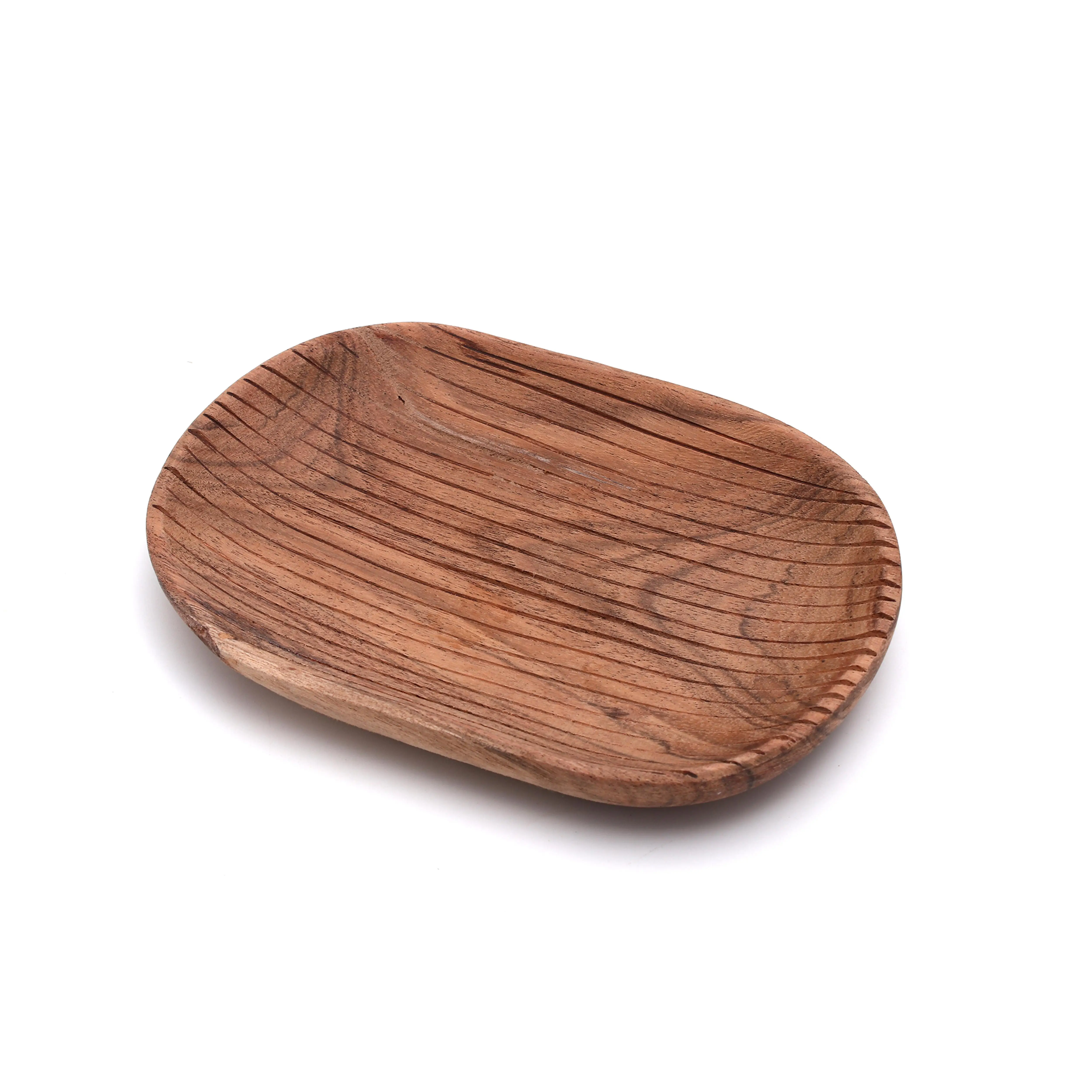 Bathroom Accessories Acacia Wood Bath Soap Handcrafted Tray Natural Wooden Soap Holders for Shower Kitchen Bathroom Acacia Tray