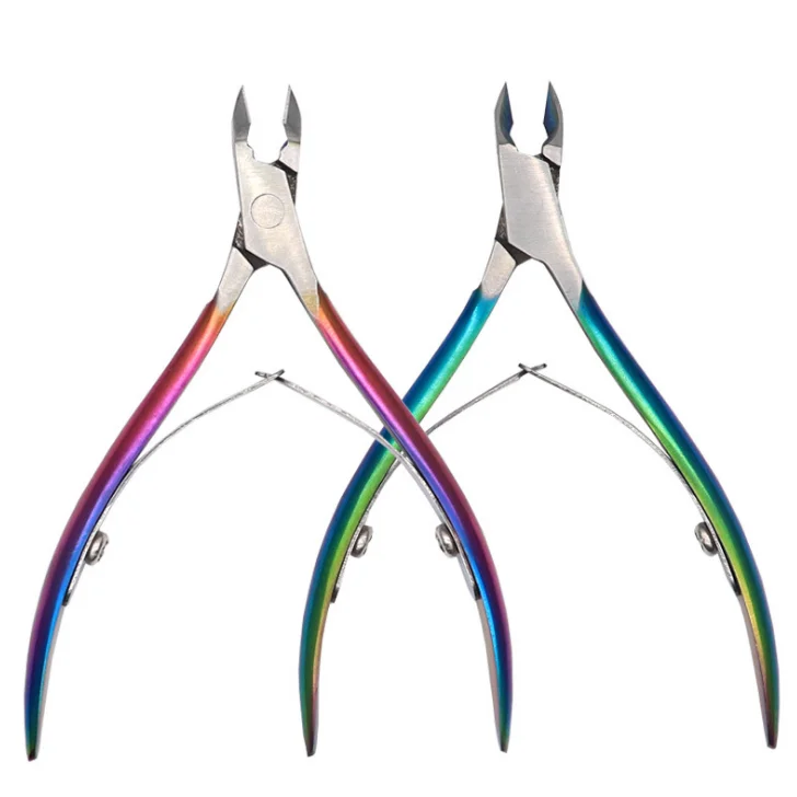 Высококачественная профессиональная кутикула в Радужном стиле кусачки для ногтей с индивидуальным размером