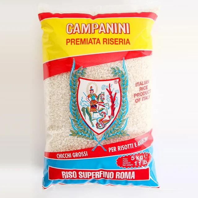 BEST ITALIAN QUALITY cellophane food bag in modified atmosphere 5 kg Roma Rice FOR COOKING