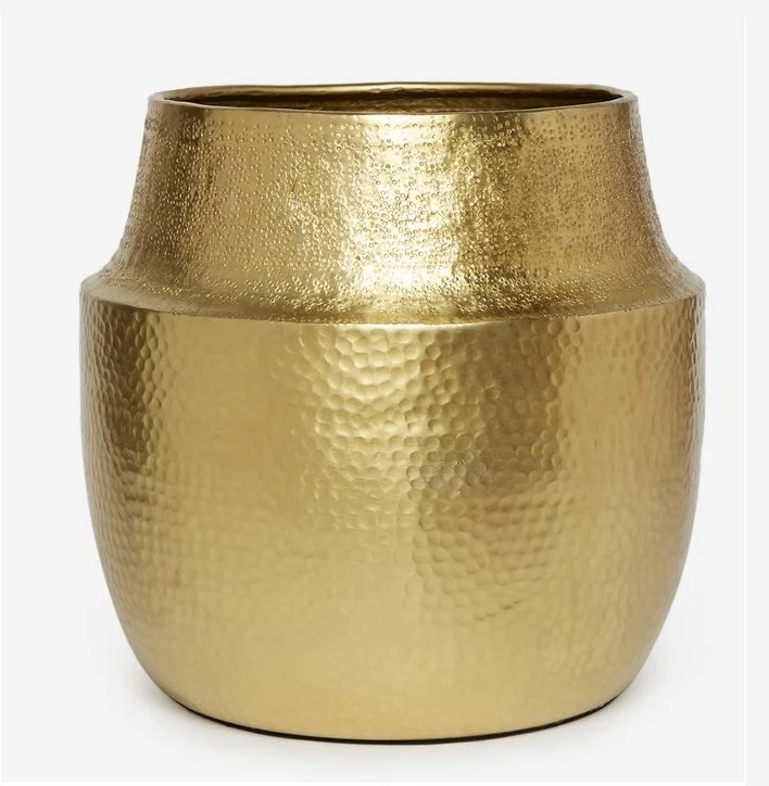  Металлический горшок с позолоченным покрытием и ручкой крючком для подвешивания в вертикальной стене цветочный посадки