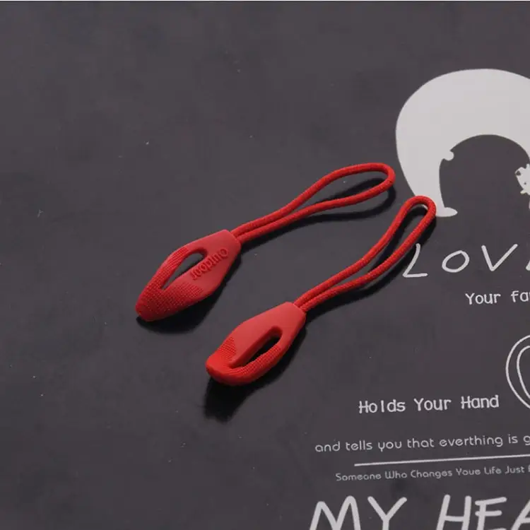 Custom big Embossed 3D Logo Garment PVC kids Zipper pullers lock