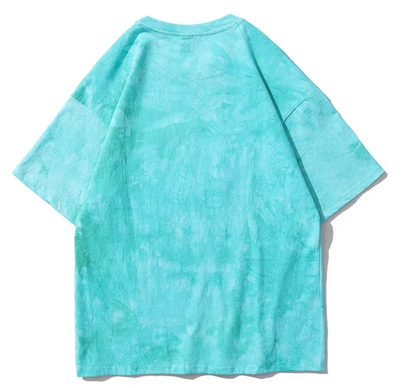  Одежда на заказ 100% хлопок футболка большого размера с принтом в виде краски свободная стиле хип-хоп