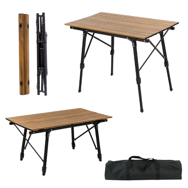 Customisable Manufacturer New Multi Portable Wood BBQ Outdoor Folding Table Camping