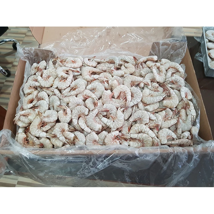 Premium Grade Frozen Headless Sea White Prawn Shrimps
