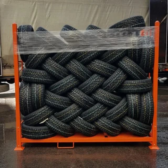 
Foldable Stackable Powder Coating Metal Wheel Storage Tire Rack 