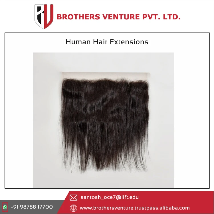 Wide Range of Good Quality 100% Raw Unprocessed Virgin Tangle Free Human Hair Extension- Closure at Best Price