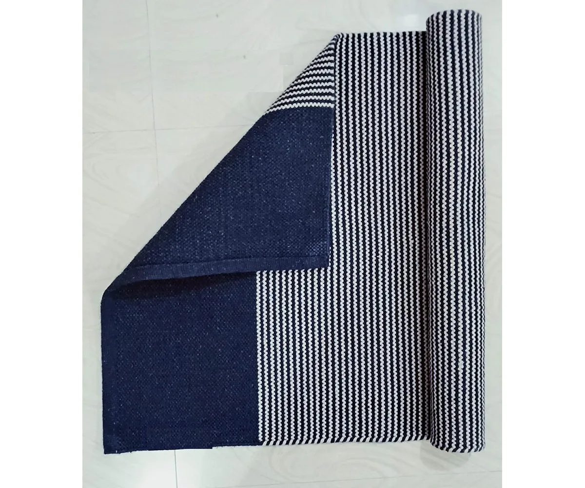 In Stock   custom design Cotton Organic Anti Skid Yoga Mat Special Navy Blue