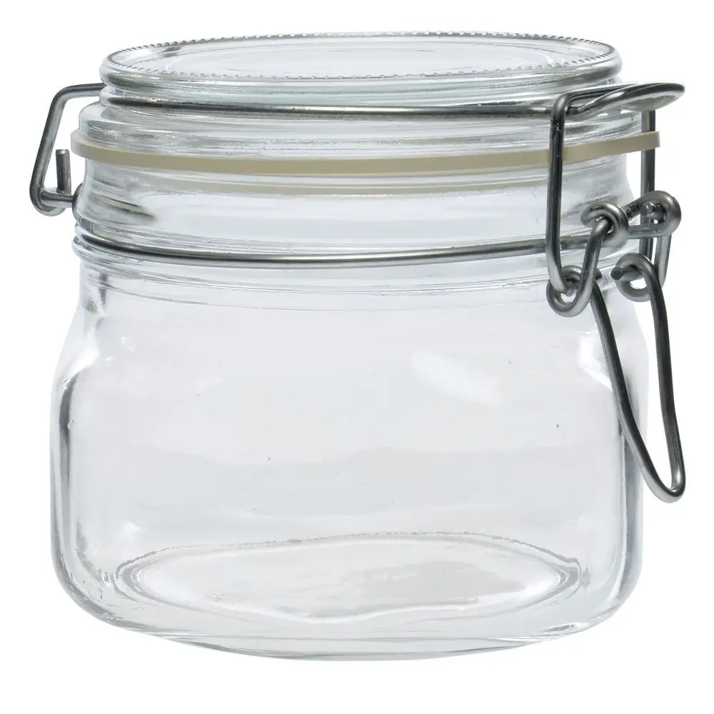 Hot Sale Empty 3.5 Glass Jar Glass Storage Jars With Airtight Locking Clamp Lid Premium Quality Wholesale Prices Customized Bulk