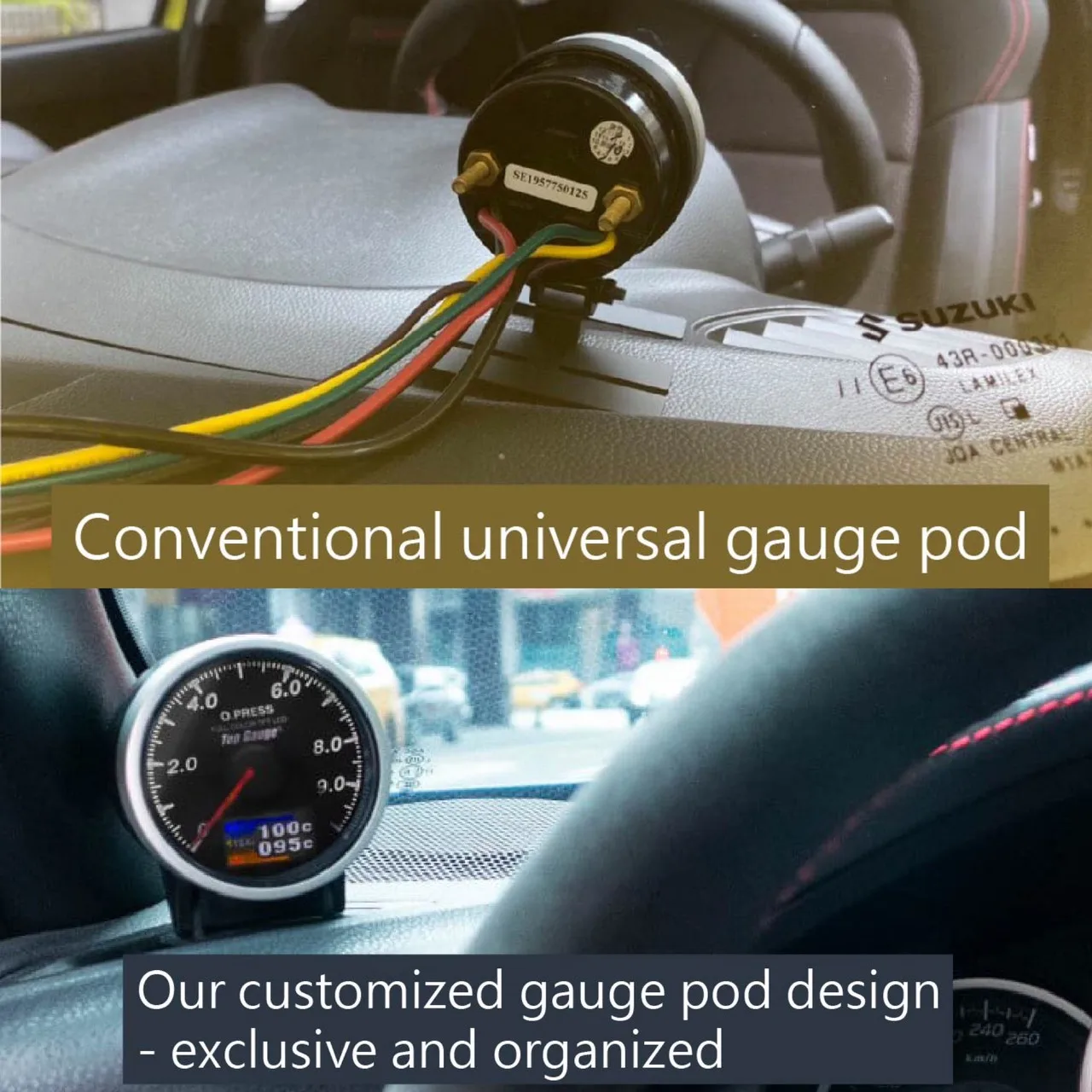 Snow VC50 Controller Gauge Holder 52mm compatible with SUBARU impreza(GR) FORESTER(SG)(SH)