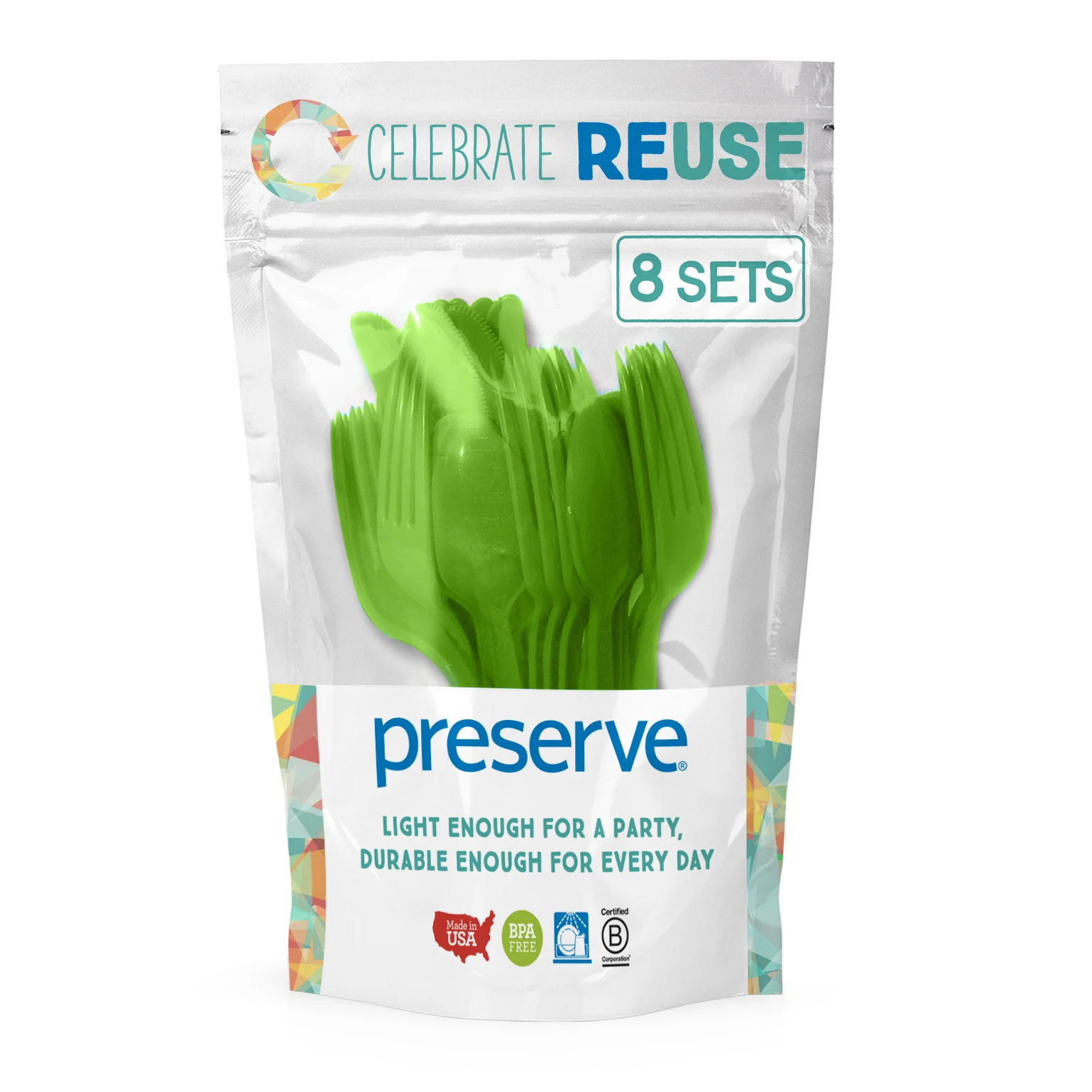 
Preserve Heavy Duty Cutlery 24ct Apple Green, Case of 48 