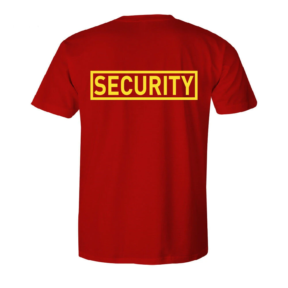 Security T-SHIRT Mens FORMAL Active LAW ENFORCEMENT Work Uniform Custom Security GUARD Wear Short Sleeve RED Blank High Quanlity
