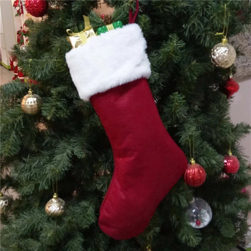 High Quality Soft Christmas Stocking Socks with Santa and Elk for Christmas Celebration