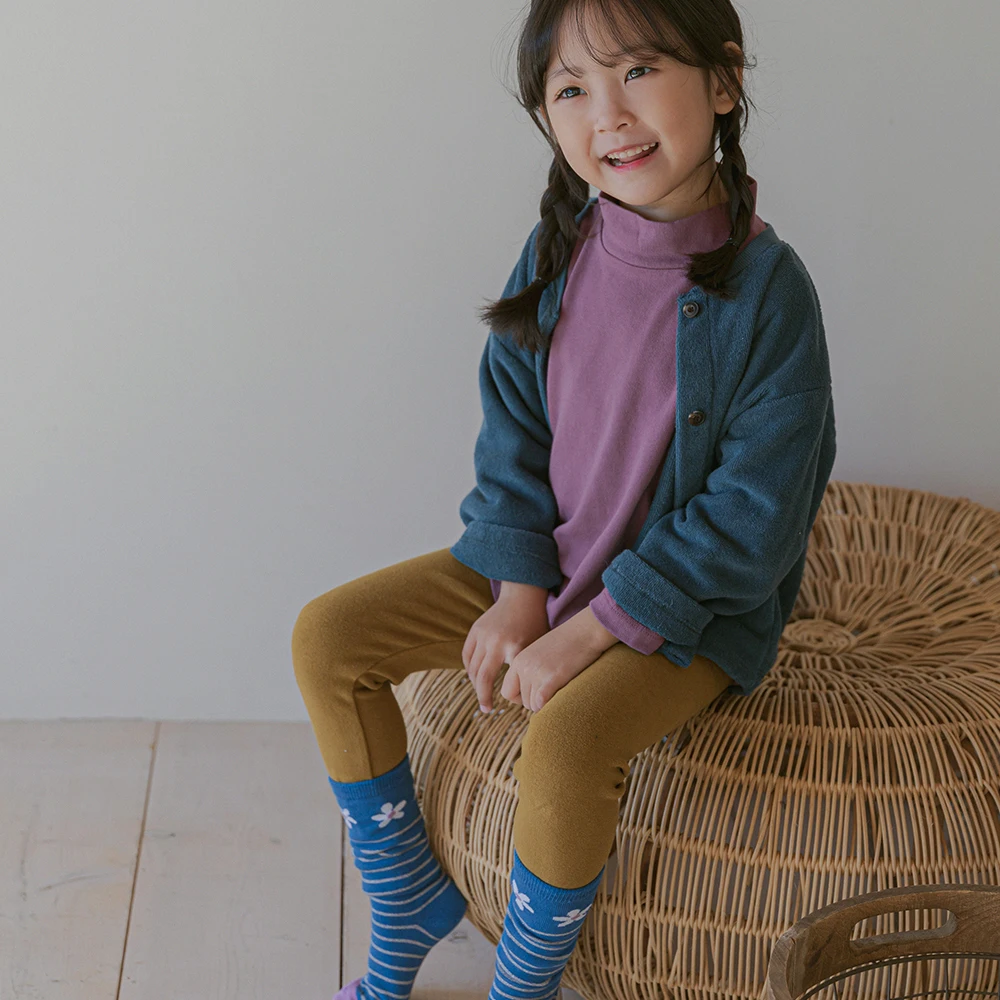 DE MARVI Kids Toddler Half turtleneck pola T-shirts Boys Girls Winter Fashion Wholesale Korean Manufacturer MADE IN KORE