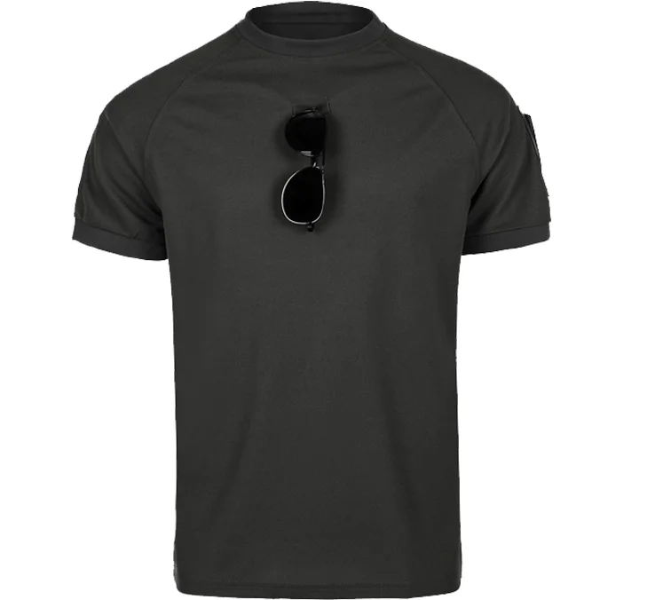 100% Cotton Short Sleeve Security Tactical Security Uniform T Shirt Blank Customized Logo Printing High Quality Plain Dyed