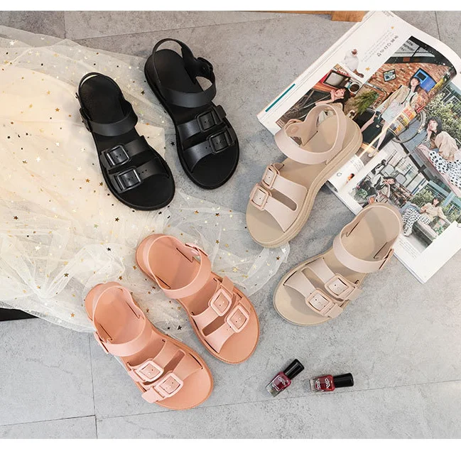 Summer Sandals Women Beach Woman Sandals Flat Casual PCU Plastic Sandals For Women And Ladies Summer