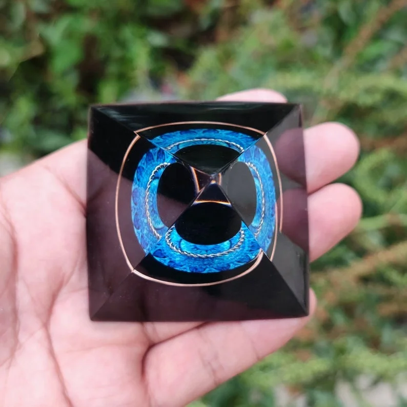 Пирамида органа Reiki кристальная Сфера оргонит энергия медный круг PTSD ОРГОН аккумулятор оргона EMF