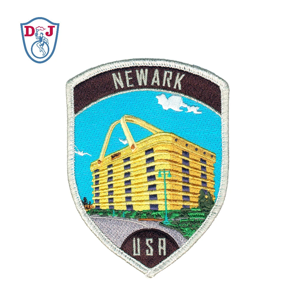 Wholesale Custom Embroidery Arm Badge Hoover Dam national park designs for Jacket