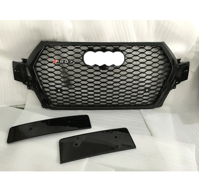 Automotive Parts Black Front Bumper Grille For Audi Q7 2016-2018 Upgrade Honeycomb Audi RSQ7 Grille