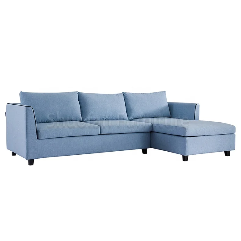 
Living Room Furniture Sofa Bed L Shape Corner Fabric Sofa Set Sectional Couch 