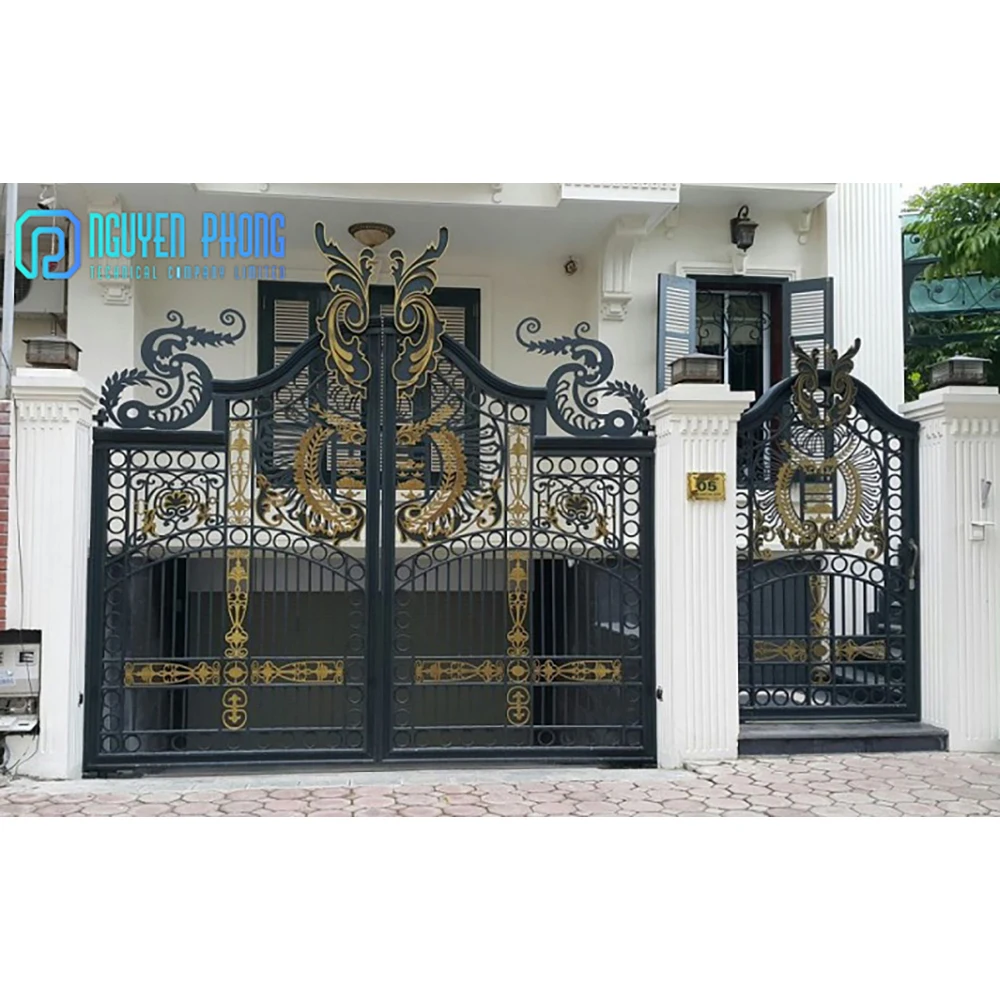 Производитель OEM дизайны кованых железных ворот по индивидуальному заказу