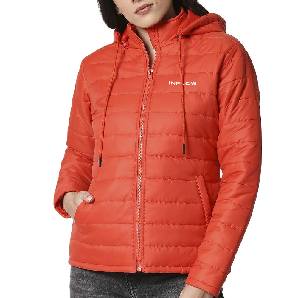 Customize Design and Logo Ladies Padding Winter Breathable Padded Puffer Hybrid Jacket for Women High Quality