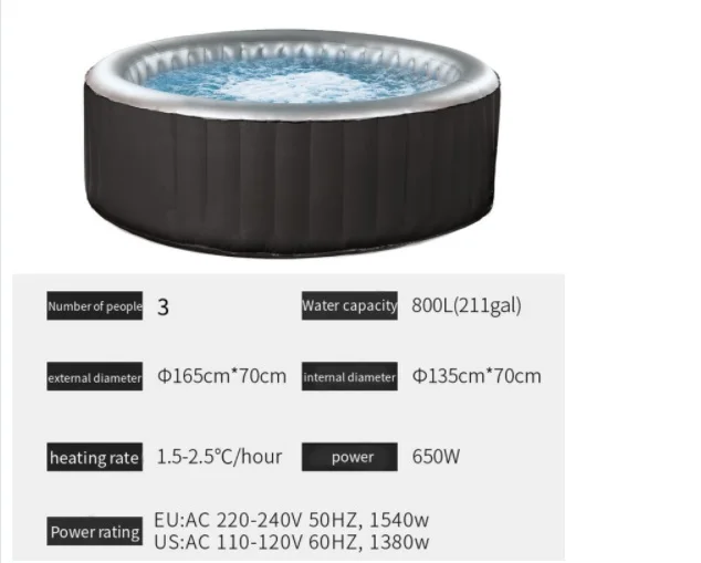  Горячая Распродажа 2021 спа-джакузи с Бали и пузырьками массажные ванны уличная портативная Спа Надувная гидромассажная Ванна