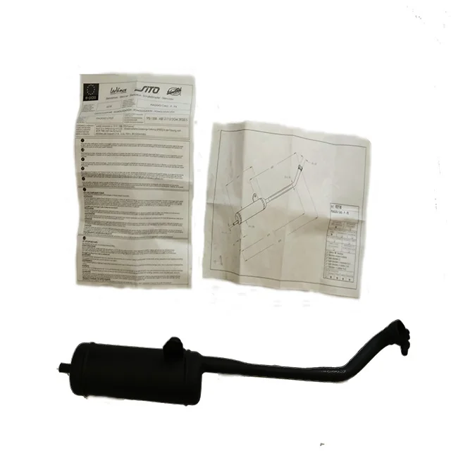 Motorcycle spare parts and accessories wholesale made in Italy scooter muffler exhaust for Piaggio moped Ciao Bravo Vespa