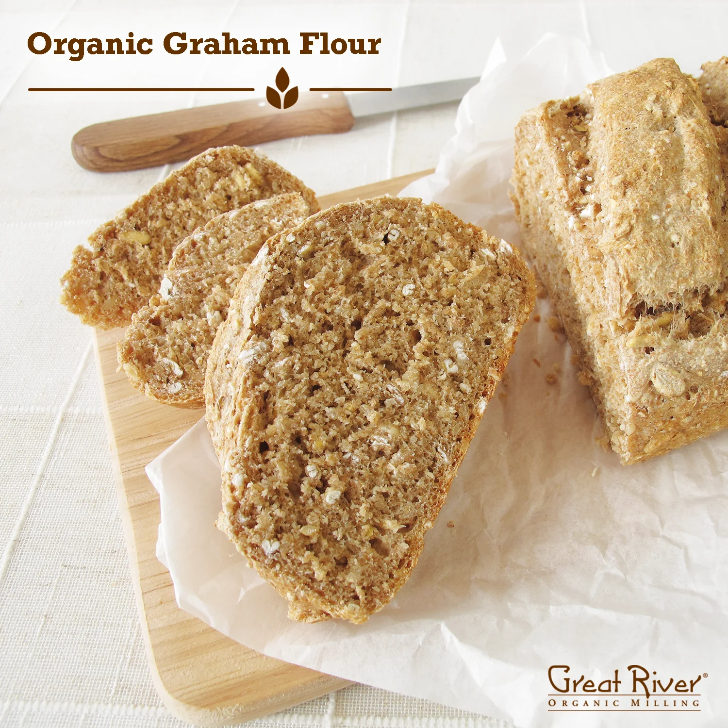 Great River Organic Milling, Bread Flour, Graham Flour, Organic, 25-Pounds (Pack of 1) Flour for Baking Bread