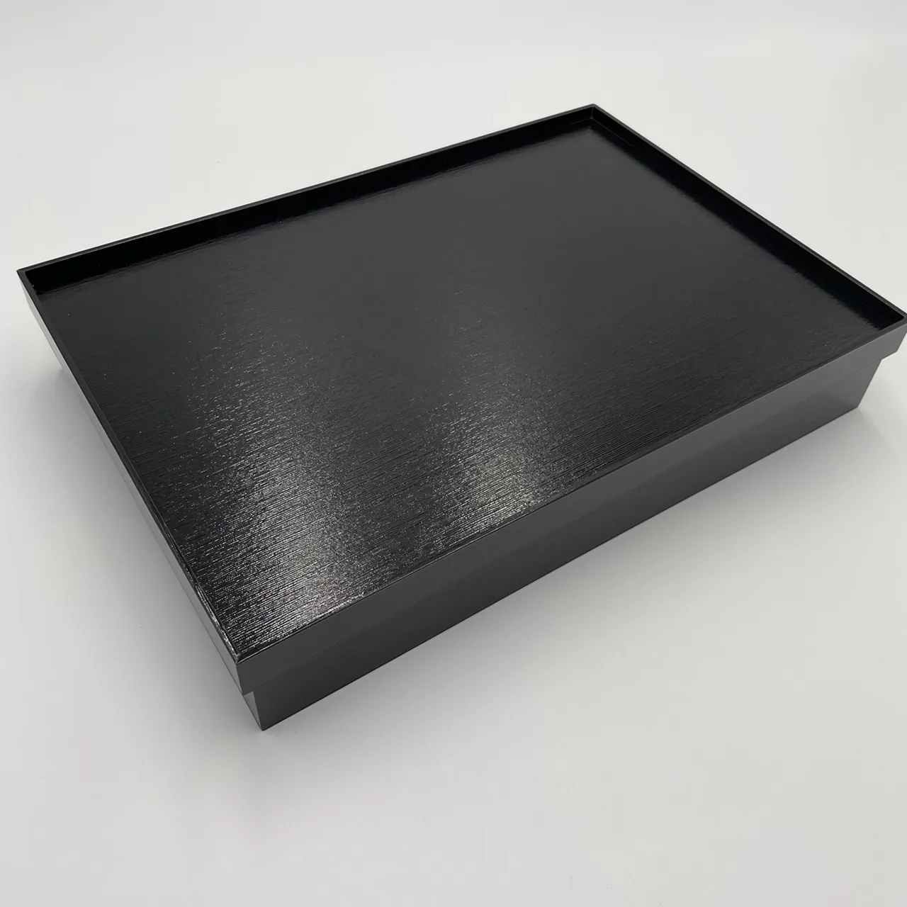 Paper black take away food container restaurant to go sushi packaging six compartment