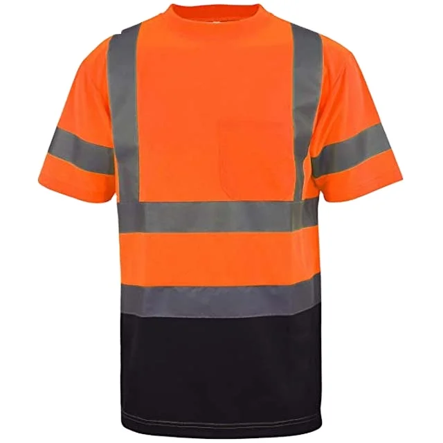 Оптовая продажа, рабочая одежда на заказ, мужская рубашка, светоотражающие полосы 360, рефлекторная лента с отражающим логотипом, мягкая дышащая ткань