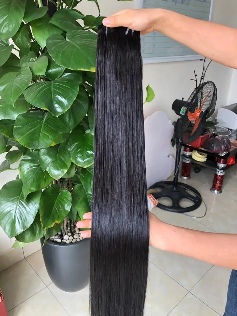 Оптовые продажи прямые длинные волосы для необработанного Вьетнама 100% человеческие remy наращивание человеческих волос