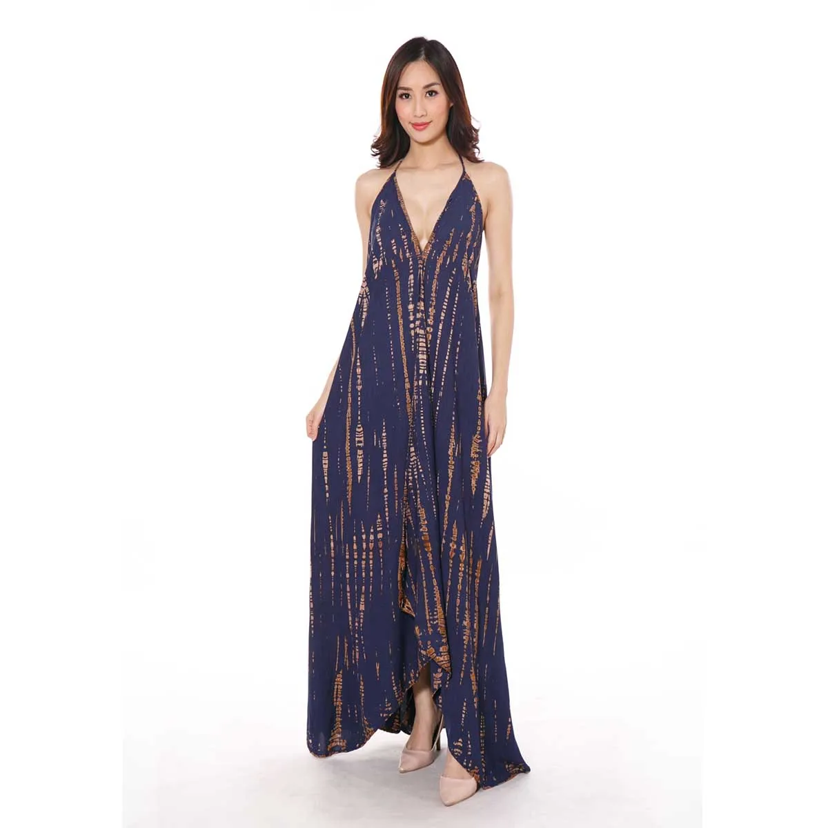 Summer Casual Bohemian Women Long Fashion Maxi Dress Backless