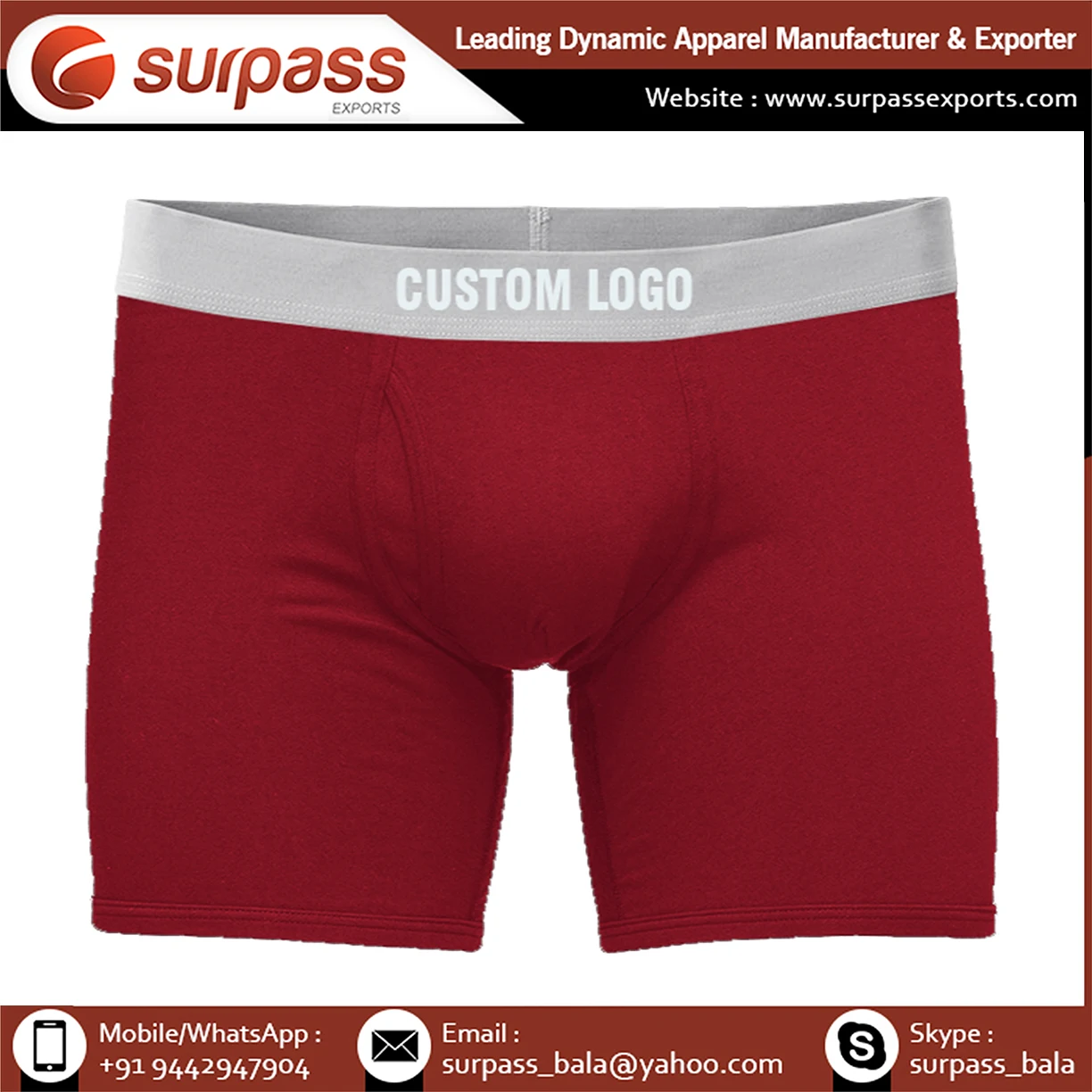 Мужские трусы-боксеры из органического хлопка с индивидуальным дизайном