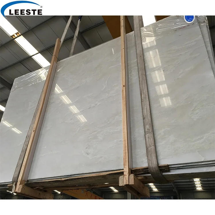 Supper A grade Ice onyx white marble slabs Polished Rhino white slabs and tiles