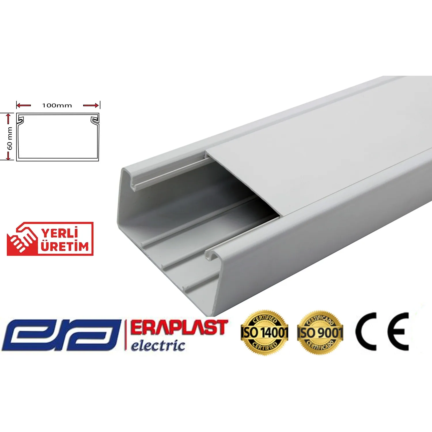 Кабель Trunking 100x50 ПВХ клейкий (проводной канал) CE