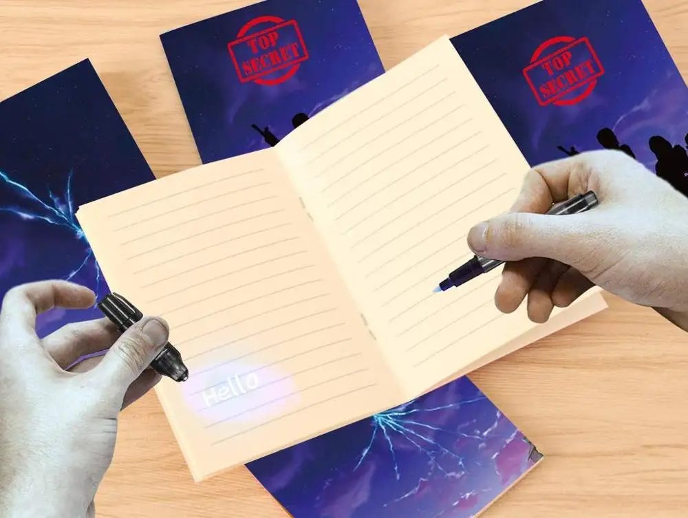 Невидимая исчезающая чернильная ручка маркер секретный шпионский писатель сообщения с УФ-светом Веселая активность для детей сувениры идеи подарки и