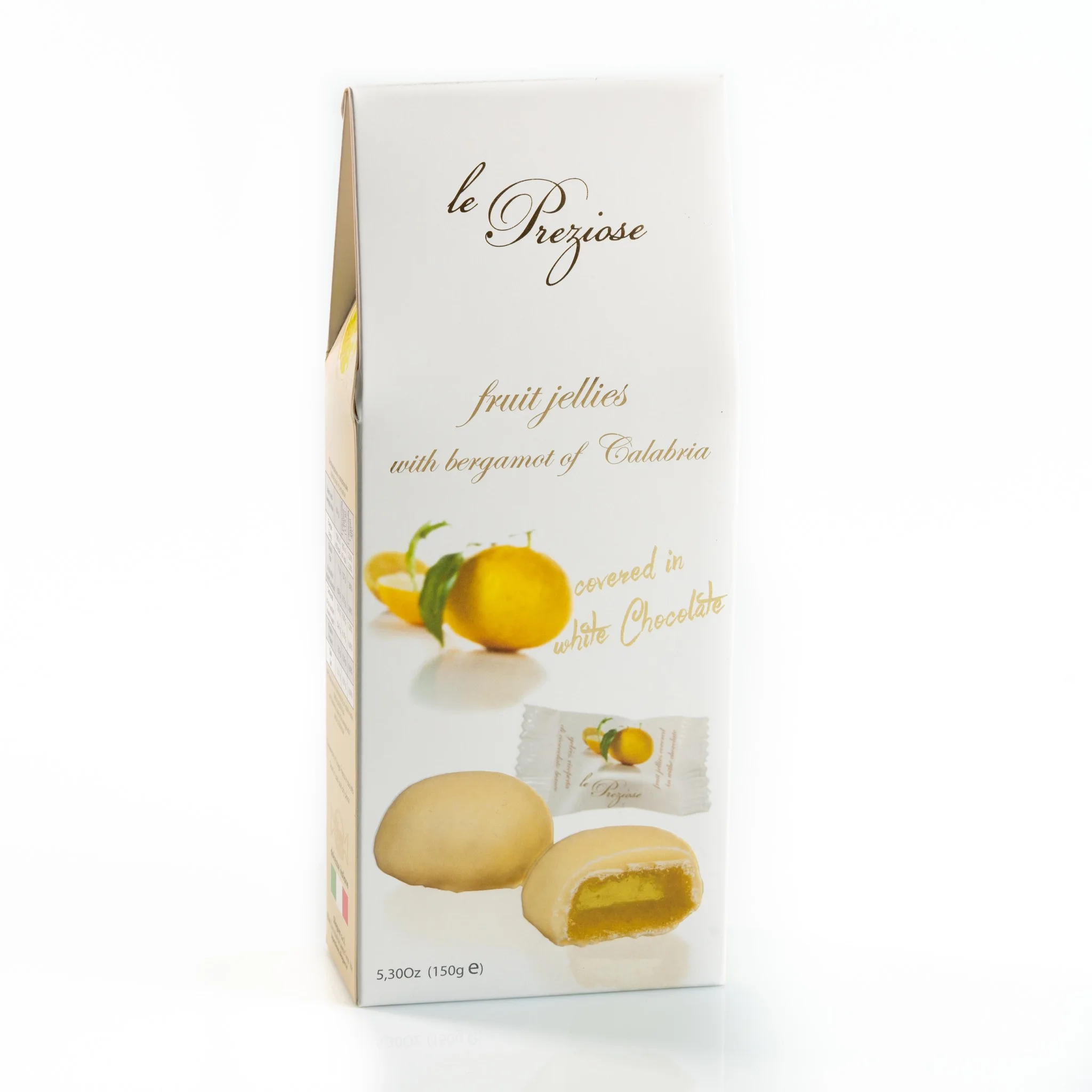 Premium Quality Made in Italy Bergamot and White Chocolate Fruit Jellies