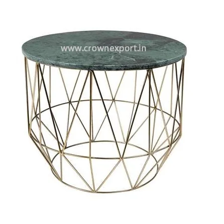 Luxury Home & Living Modern Decor Gold Geometric Side Table Set of 2 End Table Coffee & Accent Table Furniture For Best Interior