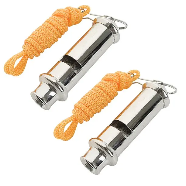 Survival-Grade Long Brass and Iron Metropolitan Whistle for Outdoor Usage