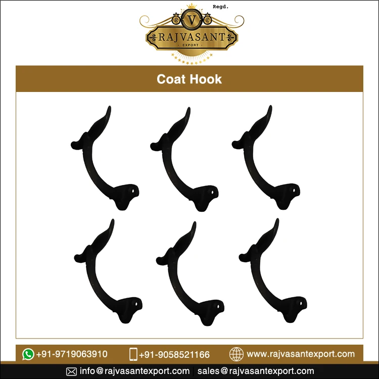 Solid Cast Iron Small Double Robe Fish Tail Bedroom Doors Coat Hooks at the lowest price direct from manufacturers