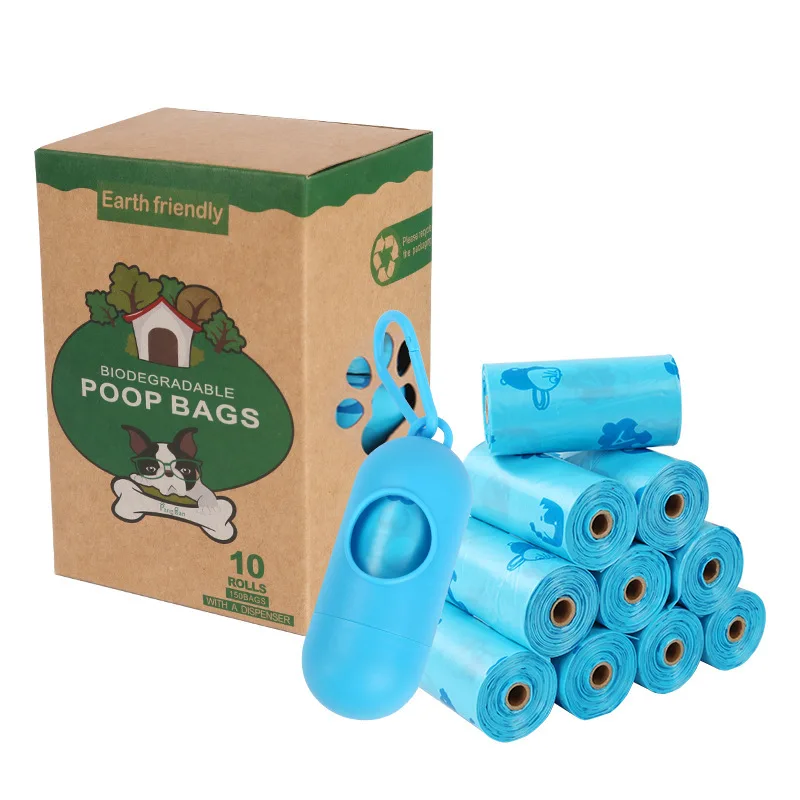 Wholesale Custom Logo Compostable Disposable Environment-friendly Biodegradable Pet Toilet Luxury Clean Dog Poop Bag