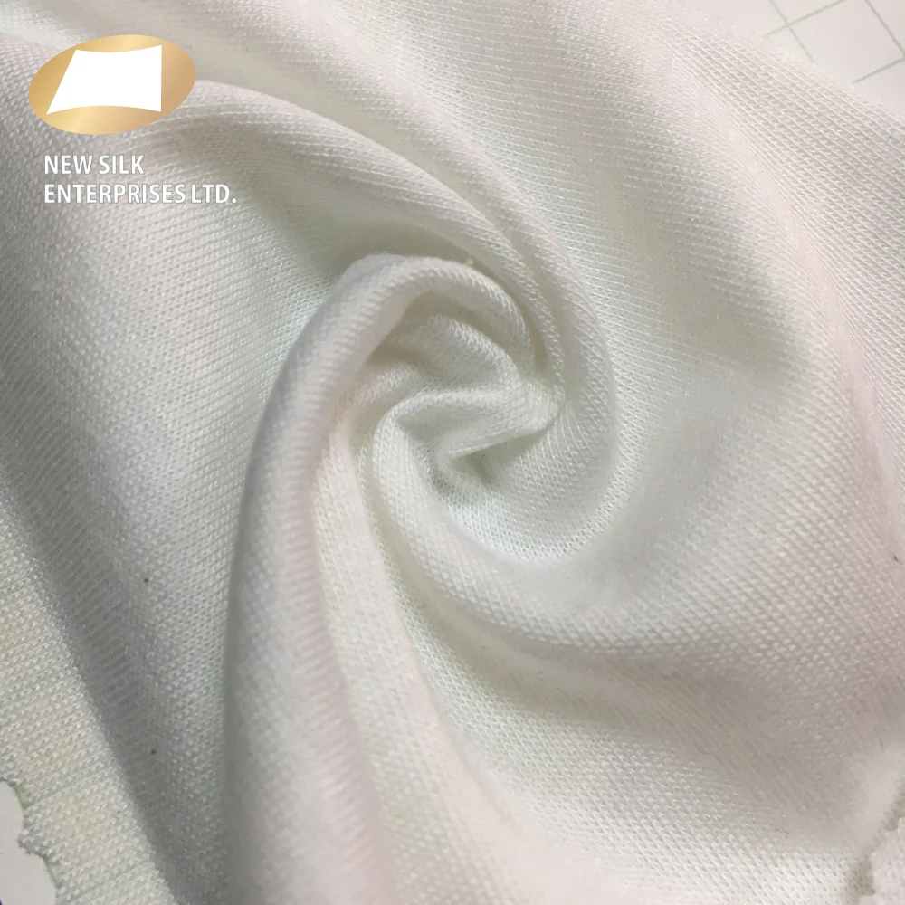 Wood pulp fiber 60% modal 40% cotton blend knitted fabric for