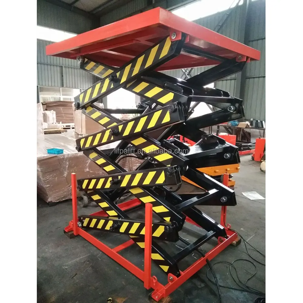 2000kg High Lift Electric Hydraulic Scissor Cargo Lift Table