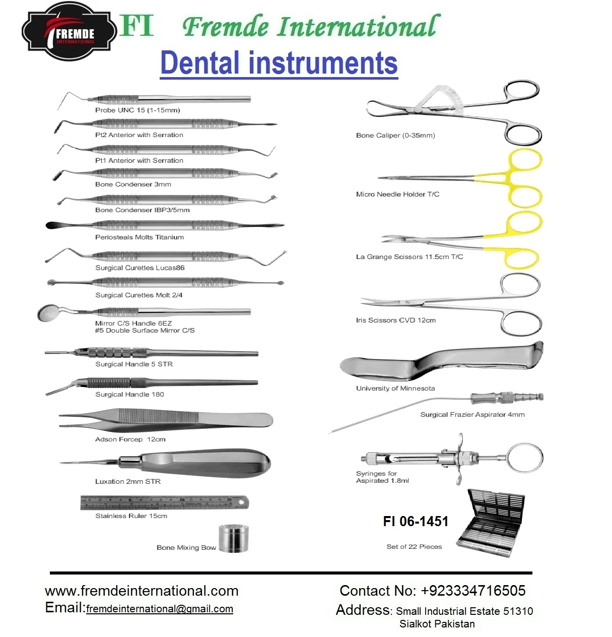 Dental Implant Basic Surgery Set Certified By CE & ISO