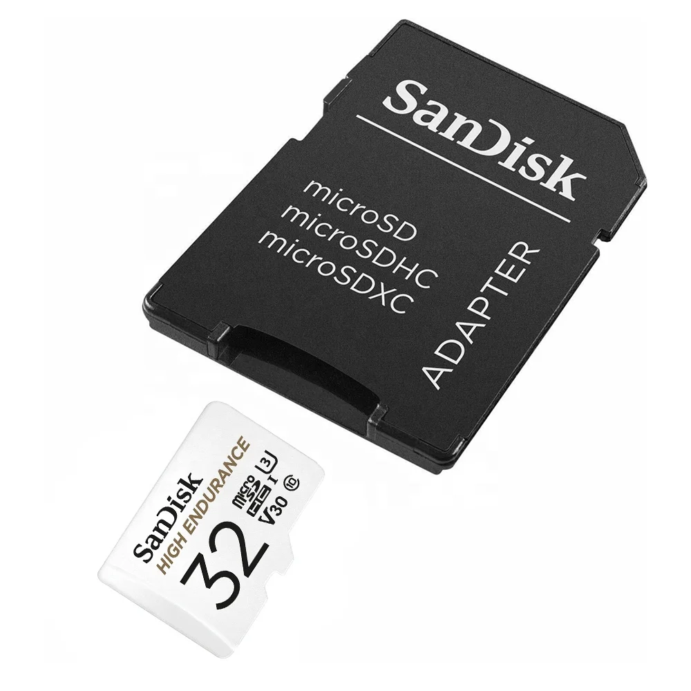 Двойной Флеш-накопитель SanDisk с высокой износостойкостью микро SD карты адаптером U3 V30 class10 памяти 32 Гб