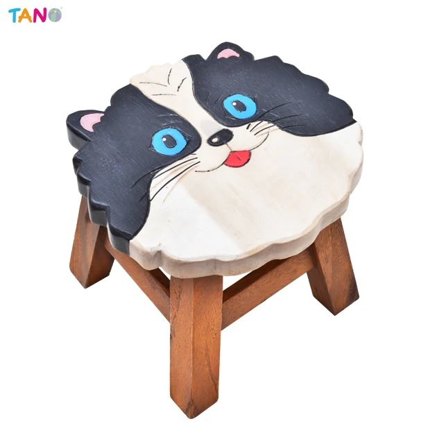 Super Popular Children Wooden Carved Stool - B215 240 Wood Kids Carved Stool Persian from Thailand