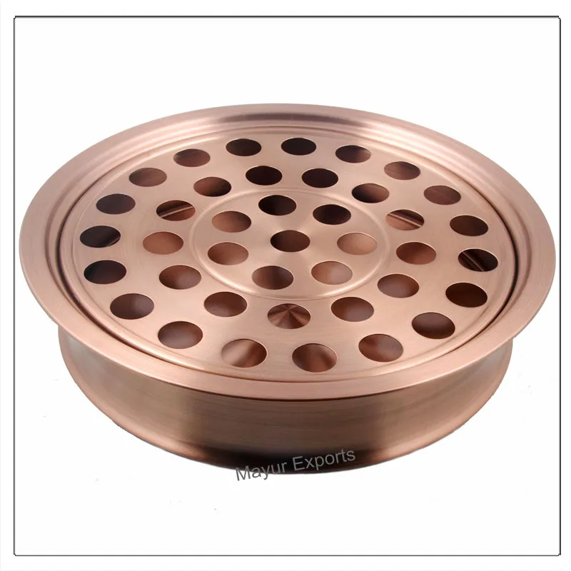 Stainless Steel Holy Communion Tray with Copper Finishing